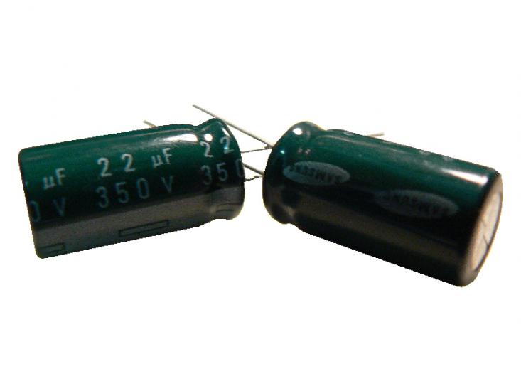 kondenzátor 22uF/350V 85°C