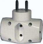 síťové rozbočení 230V 2x10A+1x5A