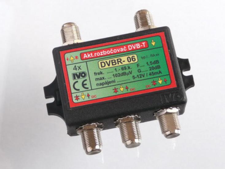 Rozbočovač DVBR-06 4x aktivní 20dB