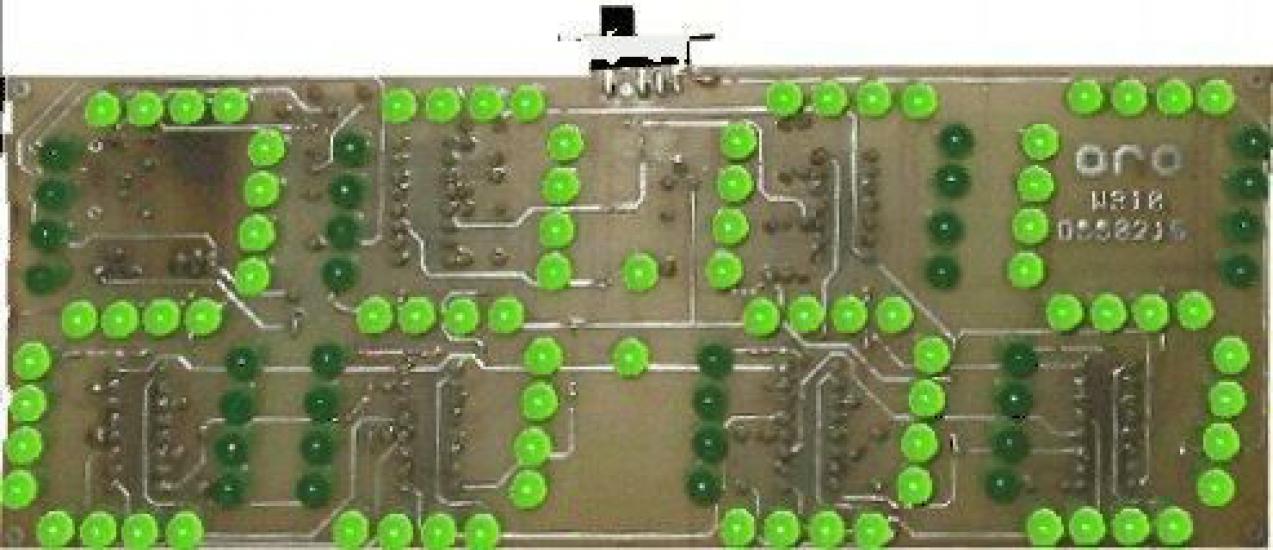 Digitální hodiny LED zelené - stavebnice