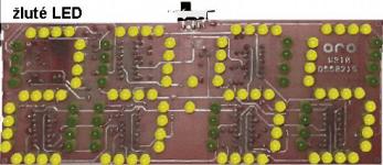 Digitální hodiny LED žluté - stavebnice