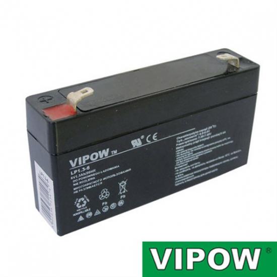 VIPOW olověná baterie 6V / 1.3Ah