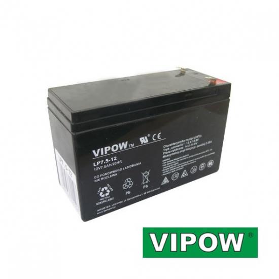 VIPOW olověná baterie 12V / 7.5Ah