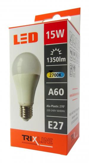 TRIXLINE žárovka LED 15W E27/230V teplá bílá