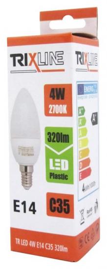 TRIXLINE žárovka svíčková LED 4W E14/230V teplá bílá