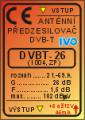 Zesilovač DVB-T 26dB-K