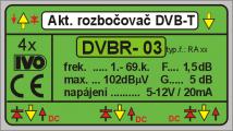 Rozbočovač DVBR-03 4x aktivní 5dB